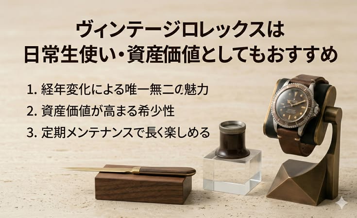 ヴィンテージロレックスは日常使い・資産価値としてもおすすめ